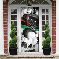 Huey P. Newton Door Cover Revolutionary Portrait - Panther Graphic Surrender to the Revolution Quote - Wonder Print Shop