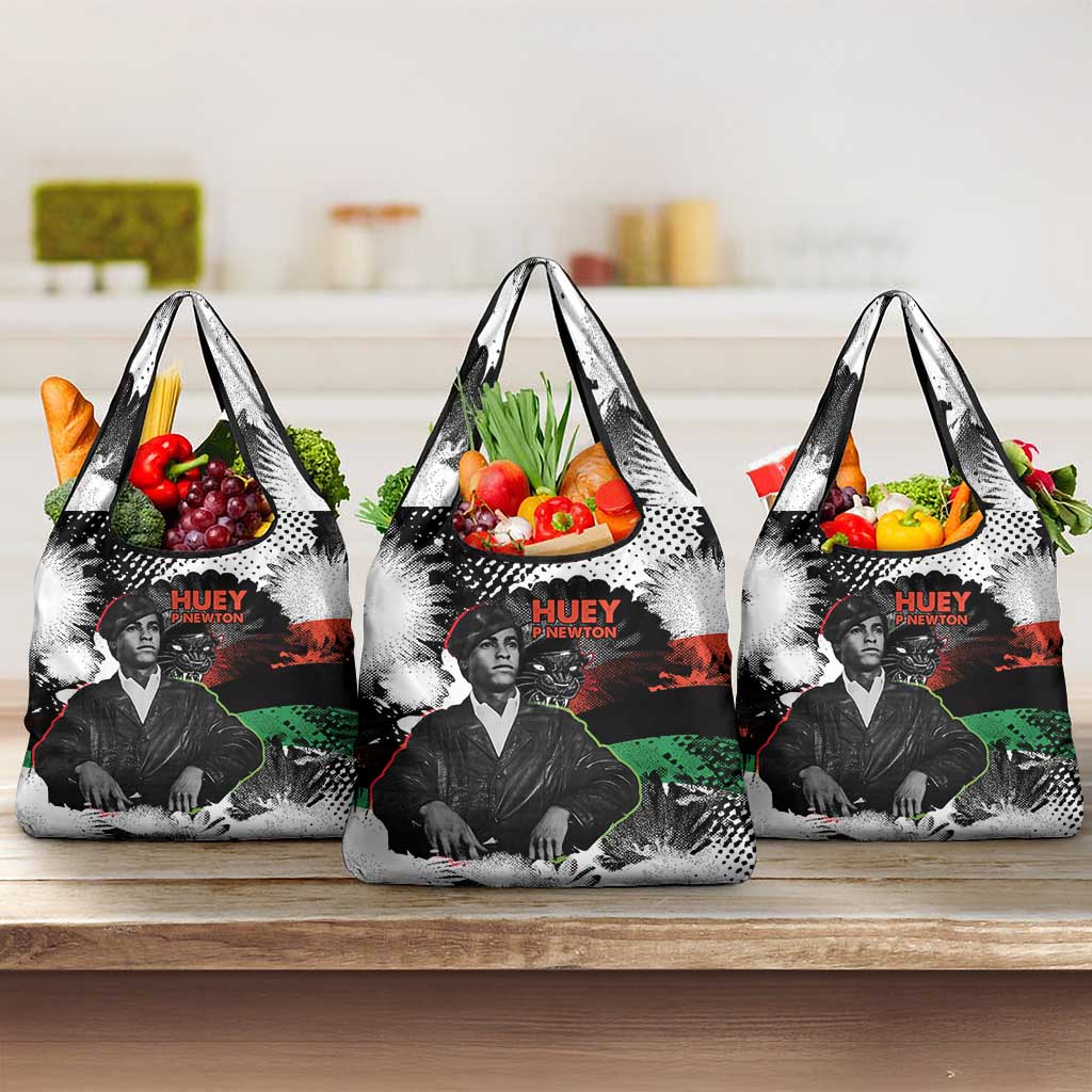 Huey P. Newton Grocery Bag Revolutionary Portrait - Panther Graphic Surrender to the Revolution Quote - Wonder Print Shop
