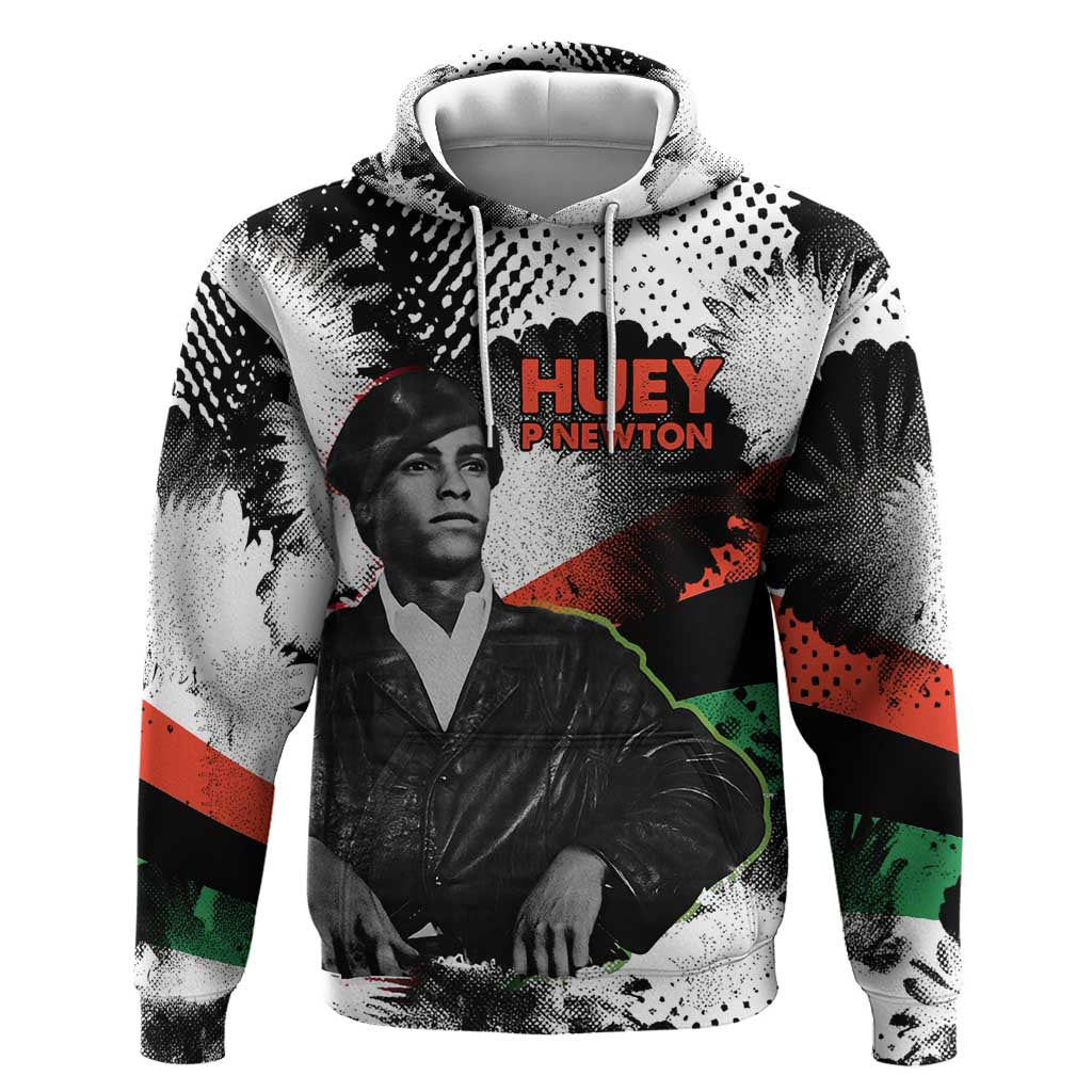 Huey P. Newton Hoodie Revolutionary Portrait - Panther Graphic Surrender to the Revolution Quote - Wonder Print Shop