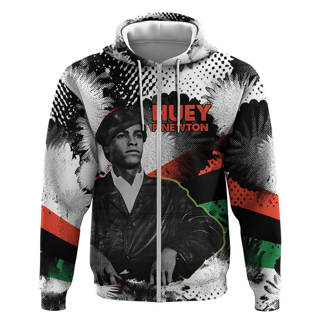 Huey P. Newton Hoodie Revolutionary Portrait - Panther Graphic Surrender to the Revolution Quote - Wonder Print Shop