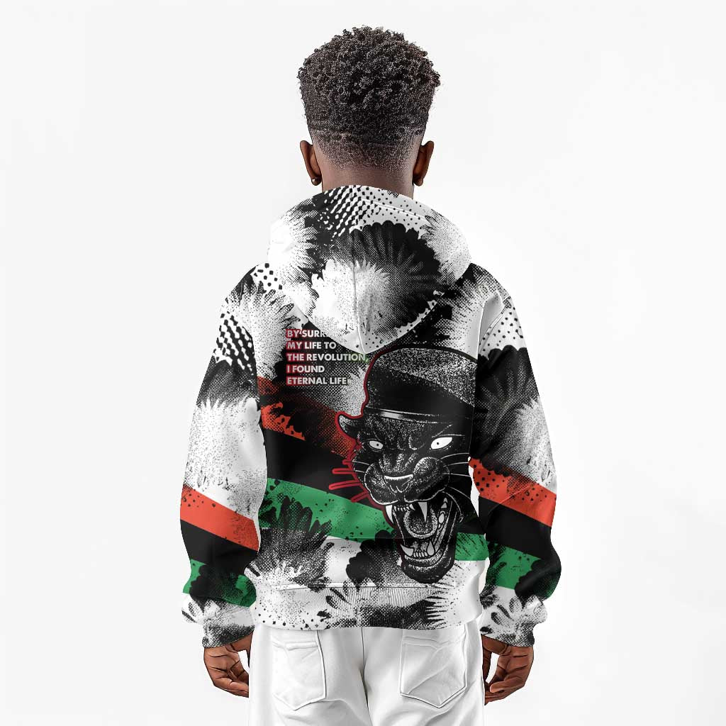 Huey P. Newton Kid Hoodie Revolutionary Portrait - Panther Graphic Surrender to the Revolution Quote - Wonder Print Shop