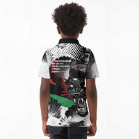 Huey P. Newton Kid Polo Shirt Revolutionary Portrait - Panther Graphic Surrender to the Revolution Quote TS04