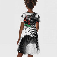 Huey P. Newton Kid Short Sleeve Dress Revolutionary Portrait - Panther Graphic Surrender to the Revolution Quote TS04