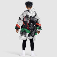 Huey P. Newton Kid Wearable Blanket Hoodie Revolutionary Portrait - Panther Graphic Surrender to the Revolution Quote - Wonder Print Shop