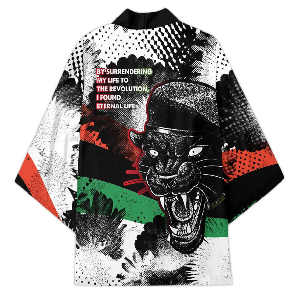 Huey P. Newton Kimono Revolutionary Portrait - Panther Graphic Surrender to the Revolution Quote - Wonder Print Shop