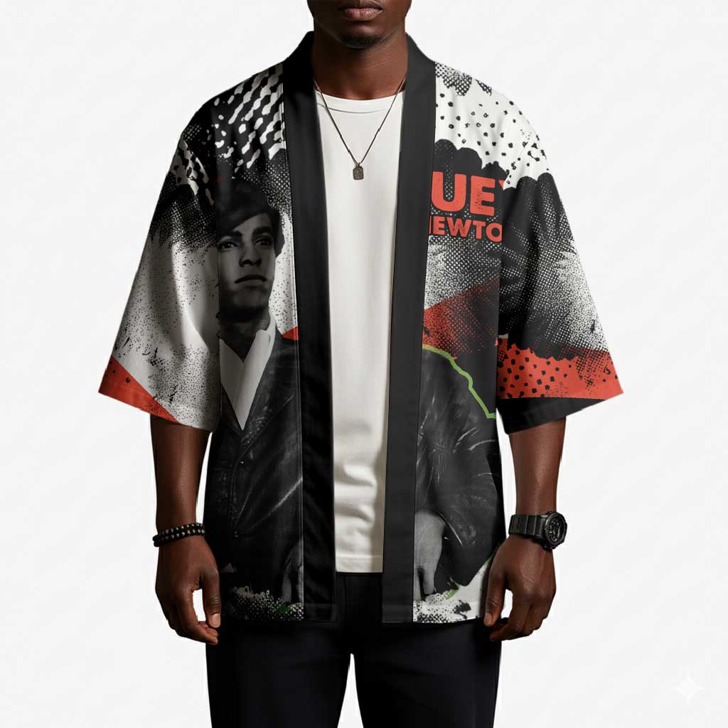 Huey P. Newton Kimono Revolutionary Portrait - Panther Graphic Surrender to the Revolution Quote - Wonder Print Shop