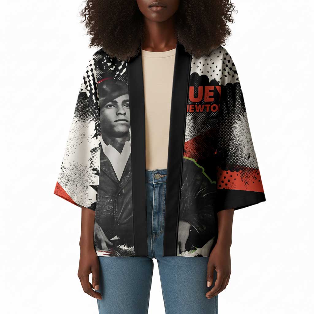 Huey P. Newton Kimono Revolutionary Portrait - Panther Graphic Surrender to the Revolution Quote - Wonder Print Shop