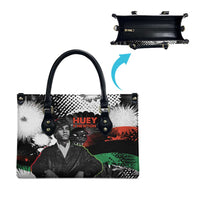 Huey P. Newton Leather Bag Revolutionary Portrait - Panther Graphic Surrender to the Revolution Quote - Wonder Print Shop