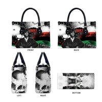 Huey P. Newton Leather Bag Revolutionary Portrait - Panther Graphic Surrender to the Revolution Quote - Wonder Print Shop