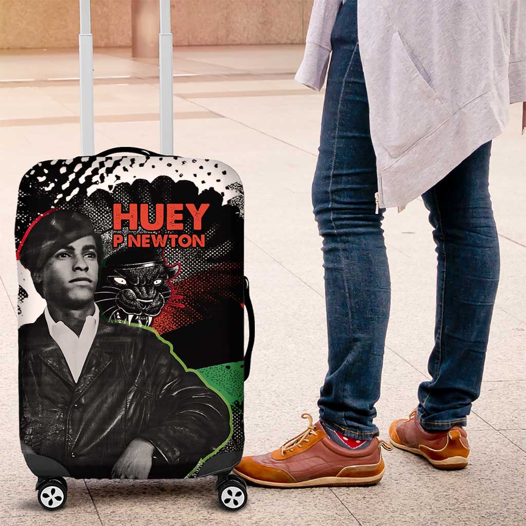 Huey P. Newton Luggage Cover Revolutionary Portrait - Panther Graphic Surrender to the Revolution Quote - Wonder Print Shop
