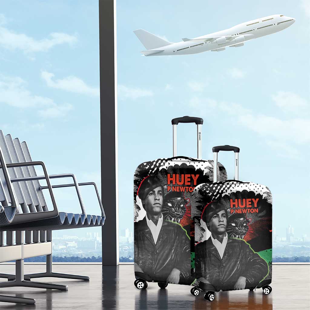 Huey P. Newton Luggage Cover Revolutionary Portrait - Panther Graphic Surrender to the Revolution Quote - Wonder Print Shop