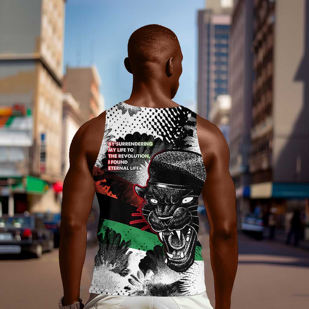 Huey P. Newton Men Tank Top Revolutionary Portrait - Panther Graphic Surrender to the Revolution Quote - Wonder Print Shop