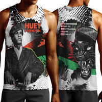 Huey P. Newton Men Tank Top Revolutionary Portrait - Panther Graphic Surrender to the Revolution Quote - Wonder Print Shop