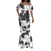 Huey P. Newton Mermaid Dress Revolutionary Portrait - Panther Graphic Surrender to the Revolution Quote TS04