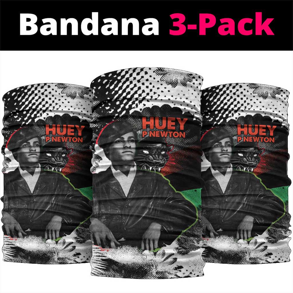 Huey P. Newton Neck Gaiter Revolutionary Portrait - Panther Graphic Surrender to the Revolution Quote - Wonder Print Shop