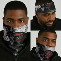 Huey P. Newton Neck Gaiter Revolutionary Portrait - Panther Graphic Surrender to the Revolution Quote - Wonder Print Shop