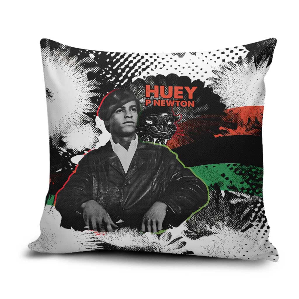 Huey P. Newton Pillow Cover Revolutionary Portrait - Panther Graphic Surrender to the Revolution Quote - Wonder Print Shop