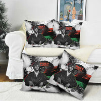 Huey P. Newton Pillow Cover Revolutionary Portrait - Panther Graphic Surrender to the Revolution Quote - Wonder Print Shop