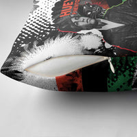 Huey P. Newton Pillow Cover Revolutionary Portrait - Panther Graphic Surrender to the Revolution Quote - Wonder Print Shop