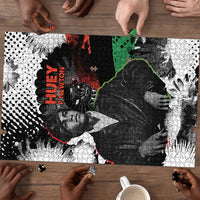 Huey P. Newton Puzzle Revolutionary Portrait - Panther Graphic Surrender to the Revolution Quote - Wonder Print Shop