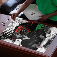 Huey P. Newton Puzzle Revolutionary Portrait - Panther Graphic Surrender to the Revolution Quote - Wonder Print Shop