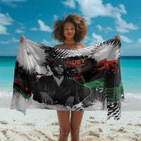 Huey P. Newton Sarong Revolutionary Portrait - Panther Graphic Surrender to the Revolution Quote - Wonder Print Shop