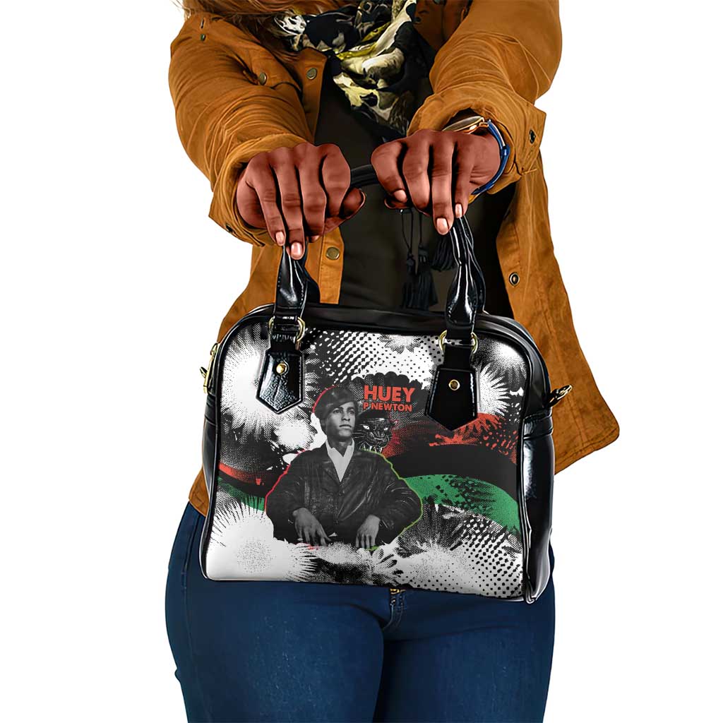 Huey P. Newton Shoulder Handbag Revolutionary Portrait - Panther Graphic Surrender to the Revolution Quote - Wonder Print Shop