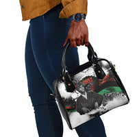 Huey P. Newton Shoulder Handbag Revolutionary Portrait - Panther Graphic Surrender to the Revolution Quote - Wonder Print Shop