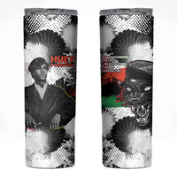 Huey P. Newton Skinny Tumbler Revolutionary Portrait - Panther Graphic Surrender to the Revolution Quote - Wonder Print Shop