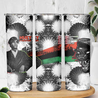 Huey P. Newton Skinny Tumbler Revolutionary Portrait - Panther Graphic Surrender to the Revolution Quote - Wonder Print Shop