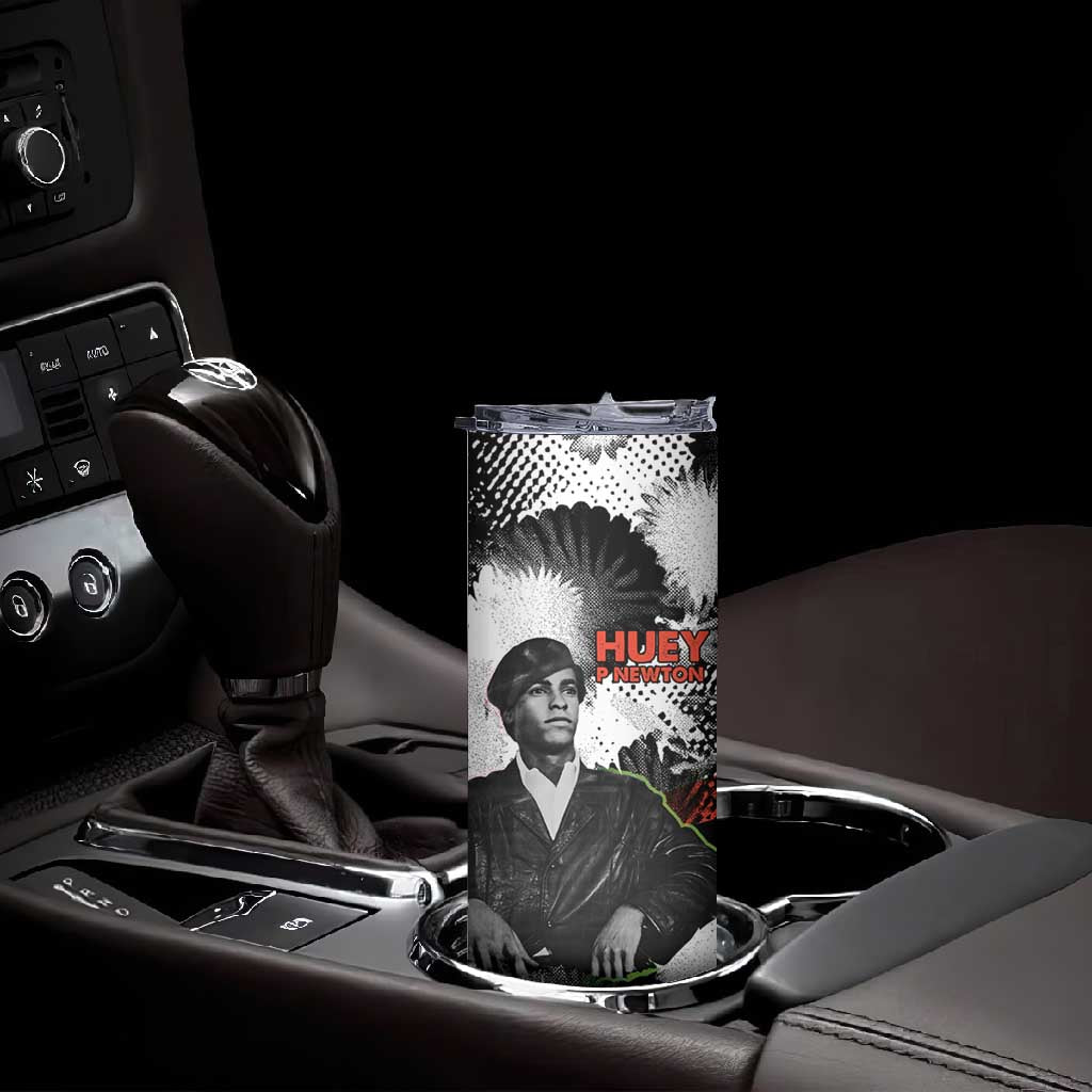 Huey P. Newton Skinny Tumbler Revolutionary Portrait - Panther Graphic Surrender to the Revolution Quote - Wonder Print Shop