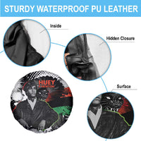 Huey P. Newton Spare Tire Cover Revolutionary Portrait - Panther Graphic Surrender to the Revolution Quote - Wonder Print Shop