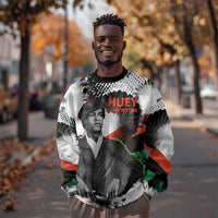 Huey P. Newton Sweatshirt Revolutionary Portrait - Panther Graphic Surrender to the Revolution Quote - Wonder Print Shop