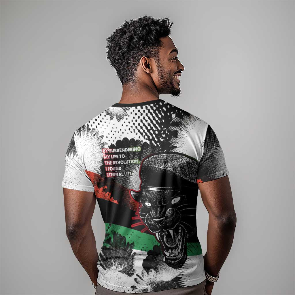 Huey P. Newton T shirt Revolutionary Portrait - Panther Graphic Surrender to the Revolution Quote TS04