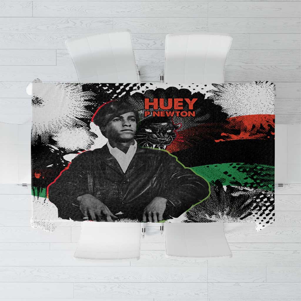 Huey P. Newton Tablecloth Revolutionary Portrait - Panther Graphic Surrender to the Revolution Quote - Wonder Print Shop