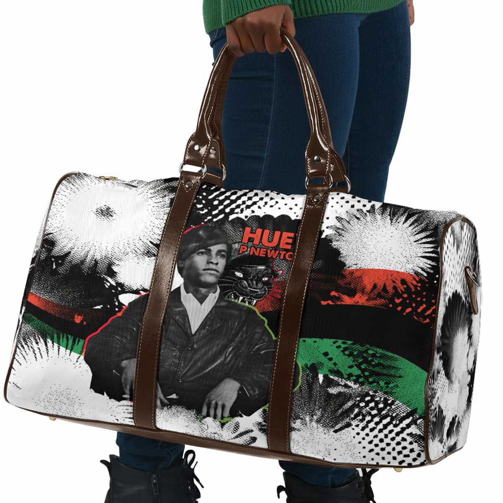 Huey P. Newton Travel Bag Revolutionary Portrait - Panther Graphic Surrender to the Revolution Quote - Wonder Print Shop