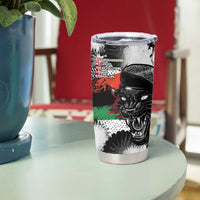 Huey P. Newton Tumbler Cup Revolutionary Portrait - Panther Graphic Surrender to the Revolution Quote - Wonder Print Shop