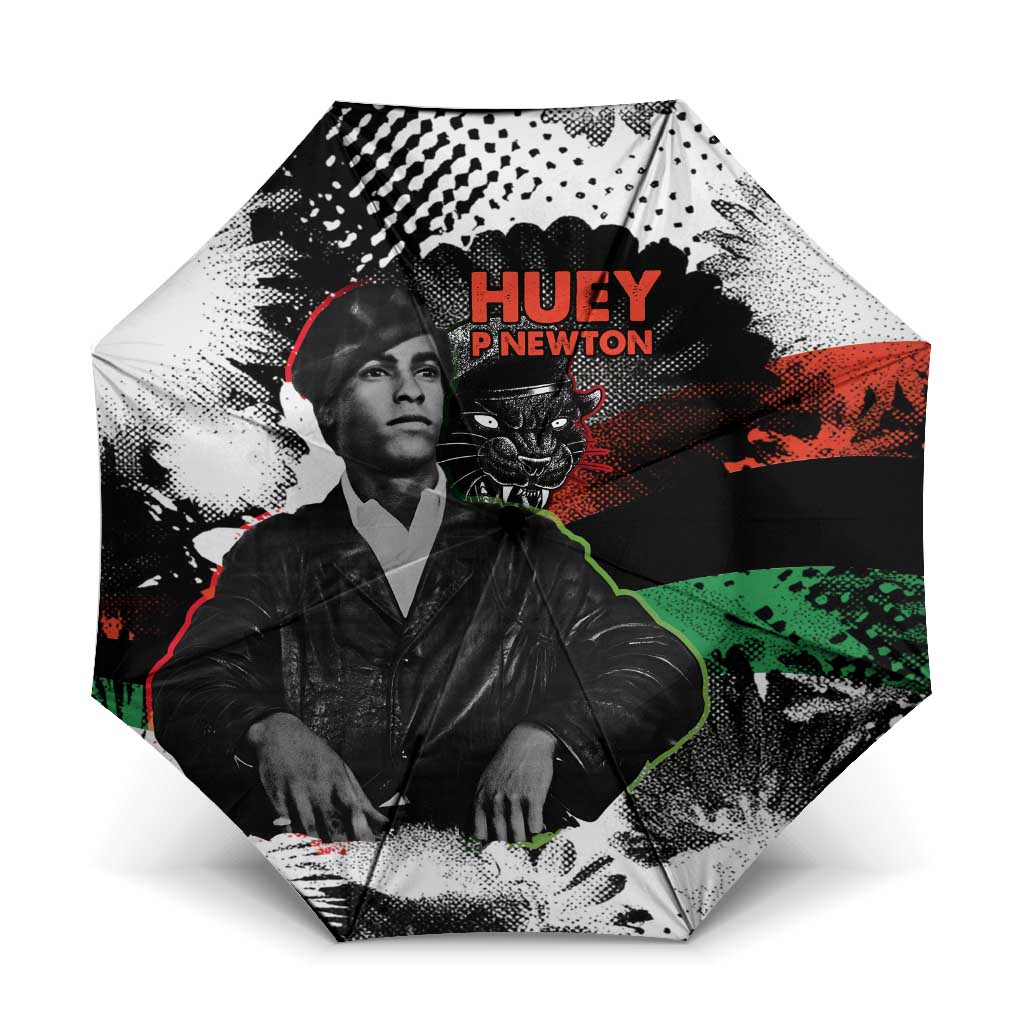 Huey P. Newton Umbrella Revolutionary Portrait - Panther Graphic Surrender to the Revolution Quote - Wonder Print Shop