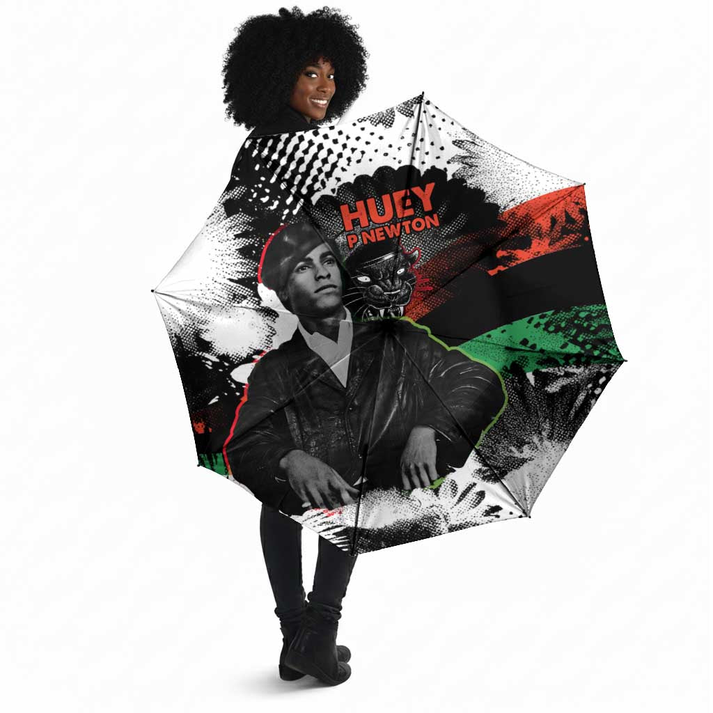 Huey P. Newton Umbrella Revolutionary Portrait - Panther Graphic Surrender to the Revolution Quote - Wonder Print Shop