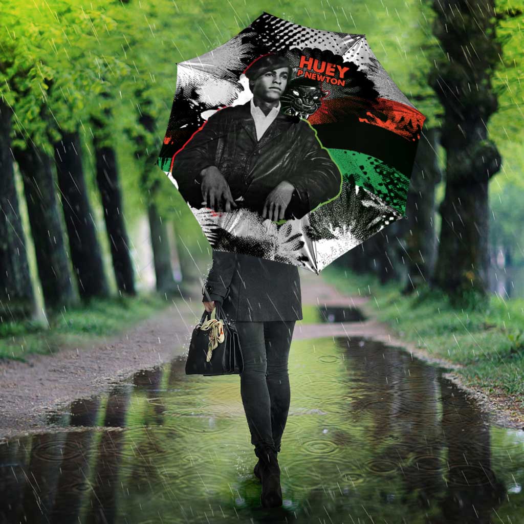 Huey P. Newton Umbrella Revolutionary Portrait - Panther Graphic Surrender to the Revolution Quote - Wonder Print Shop