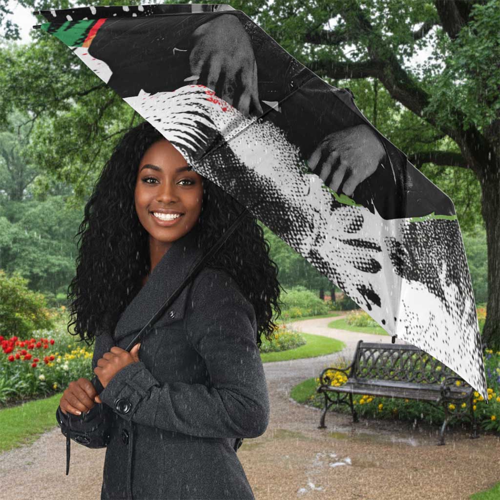 Huey P. Newton Umbrella Revolutionary Portrait - Panther Graphic Surrender to the Revolution Quote - Wonder Print Shop