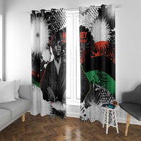 Huey P. Newton Window Curtain Revolutionary Portrait - Panther Graphic Surrender to the Revolution Quote - Wonder Print Shop