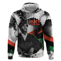 Huey P. Newton Zip Hoodie Revolutionary Portrait - Panther Graphic Surrender to the Revolution Quote - Wonder Print Shop