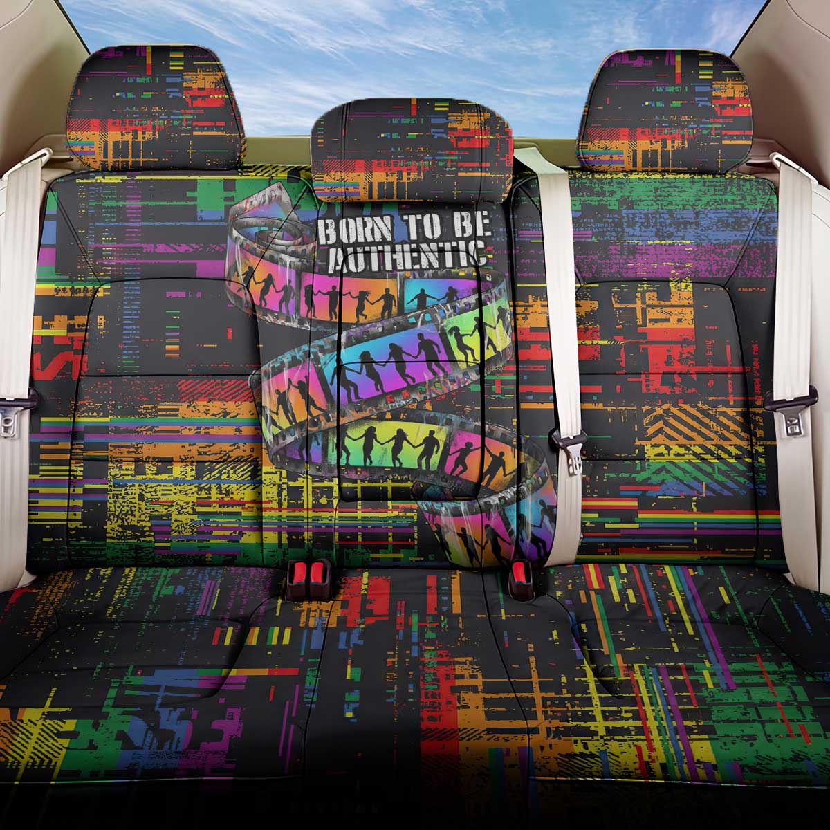 100% Human Back Car Seat Cover Born to Be Authentic