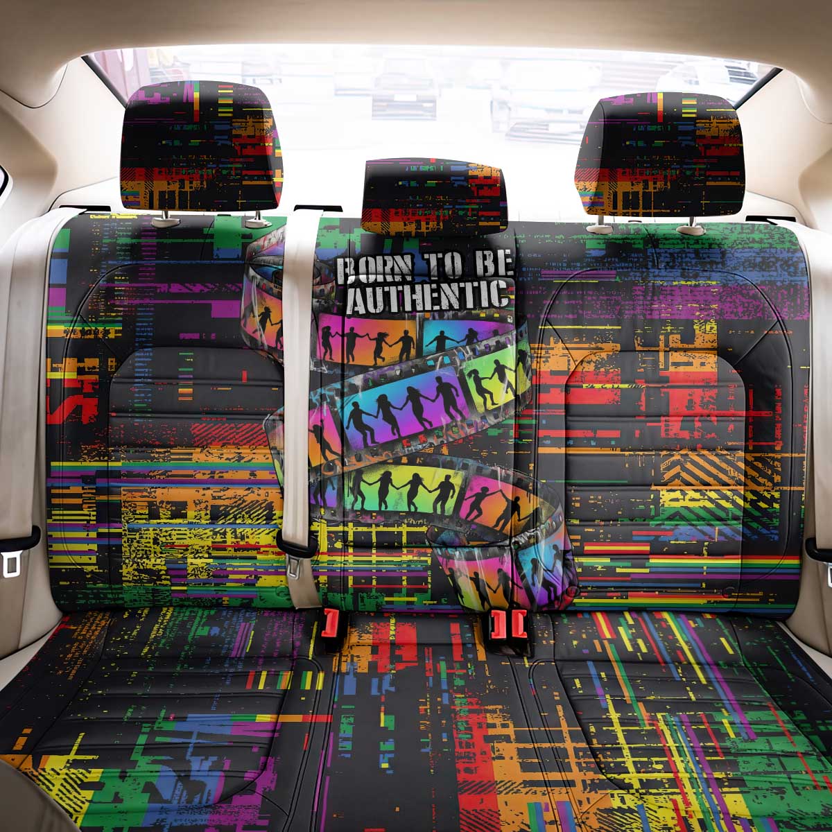 100% Human Back Car Seat Cover Born to Be Authentic