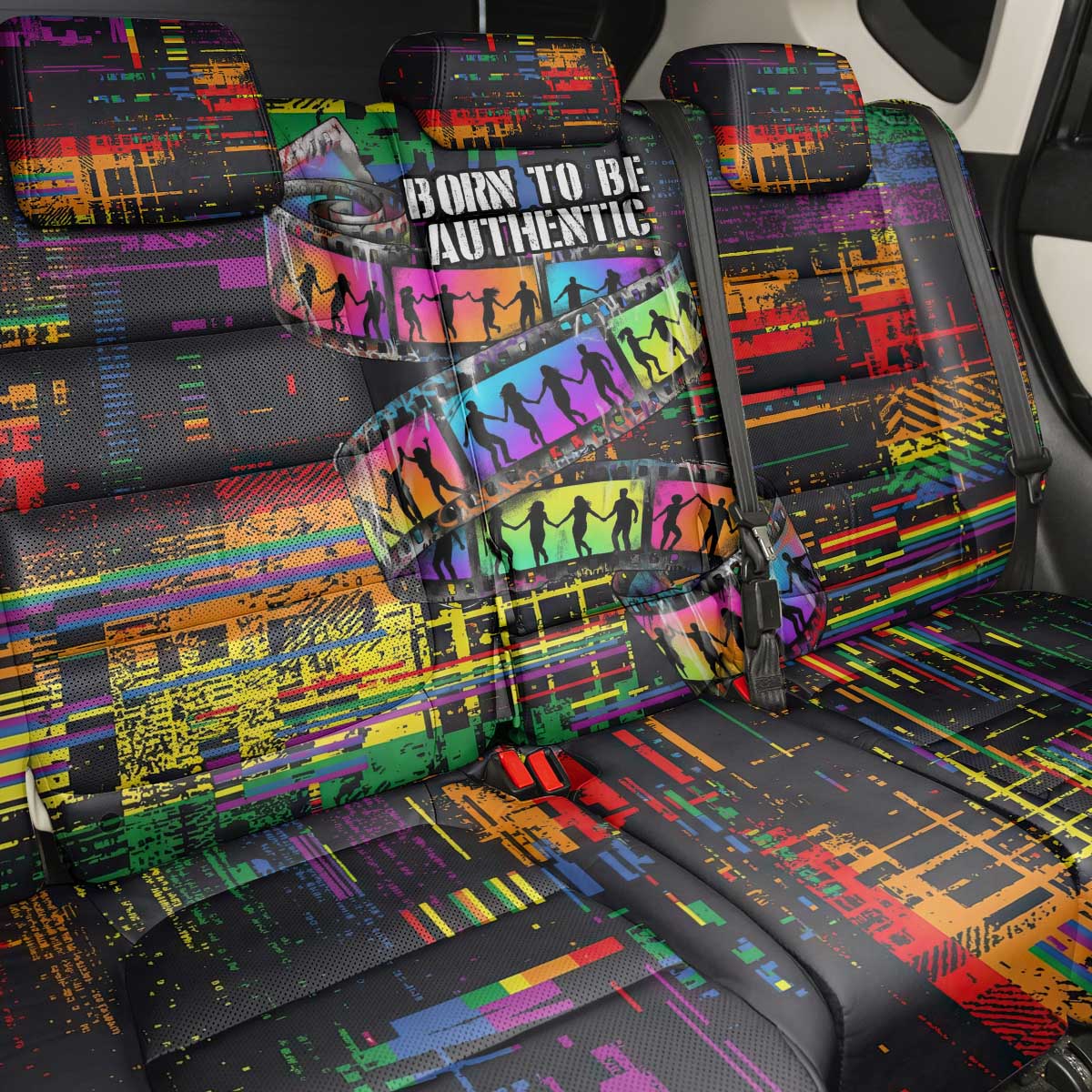 100% Human Back Car Seat Cover Born to Be Authentic