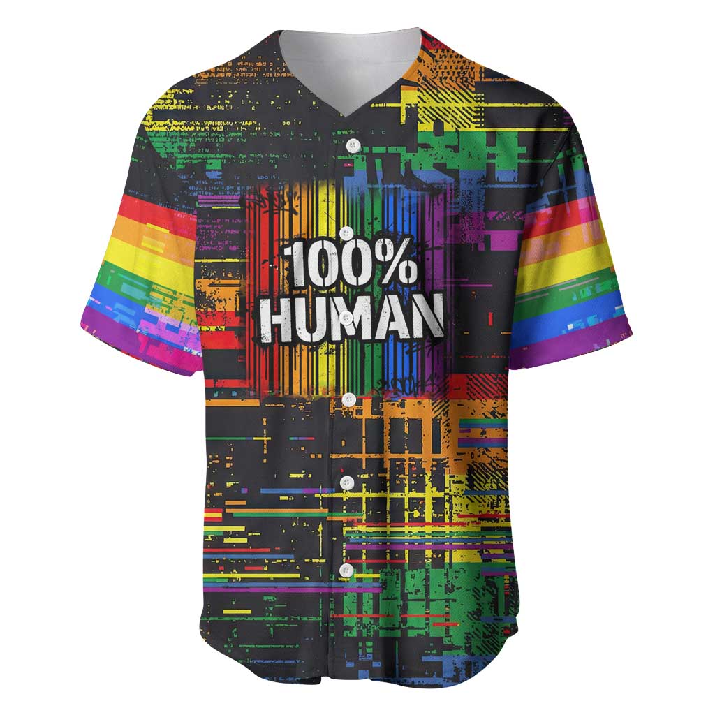 100% Human Baseball Jersey Born to Be Authentic