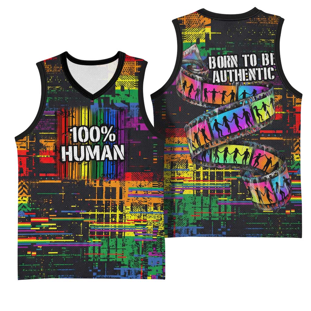 100% Human Basketball Jersey Born to Be Authentic