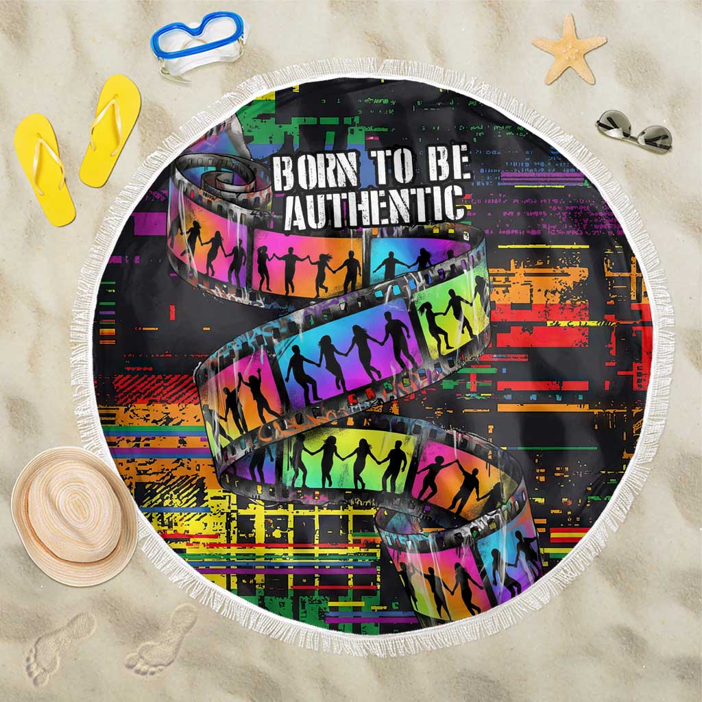 100% Human Beach Blanket Born to Be Authentic