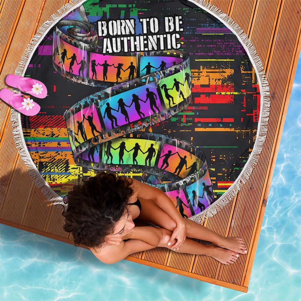 100% Human Beach Blanket Born to Be Authentic